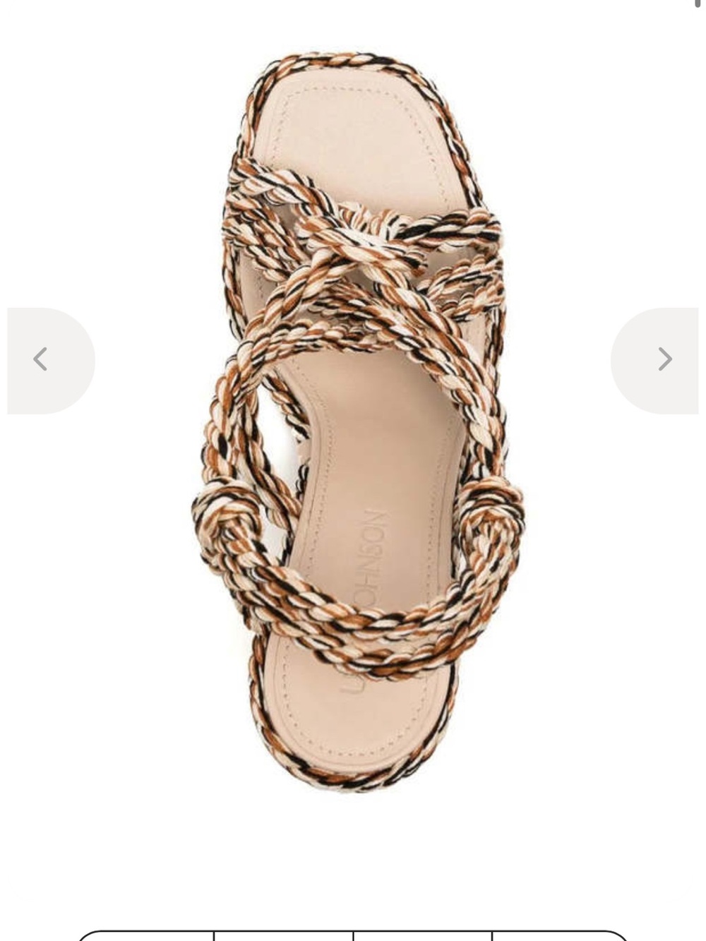 Ulla Johnson rope heel sandals-brown/black/tan-size 36/size 6 - Picture 13 of 15